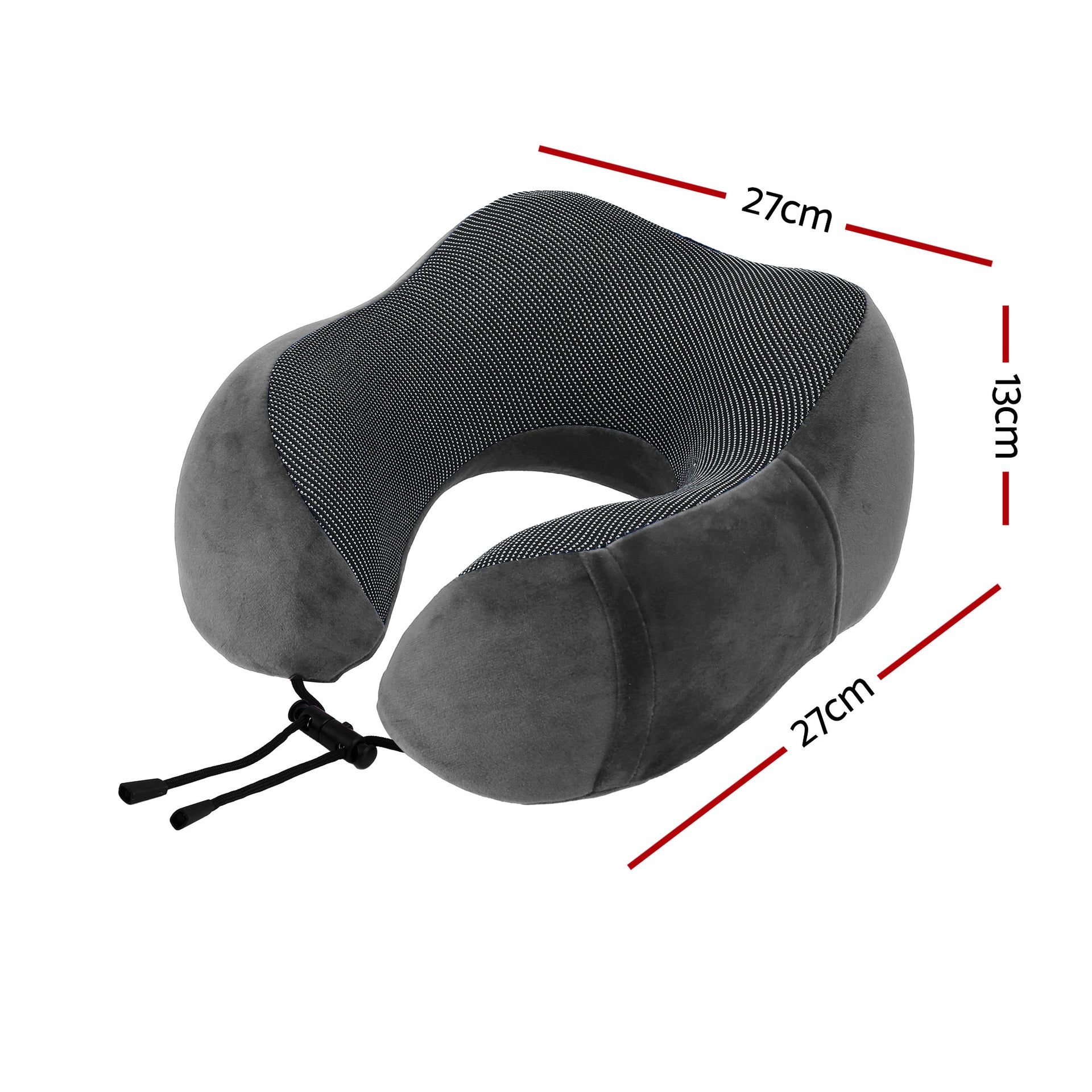 Wanderlite Travel Pillow for Airplanes Memory Foam Neck Pillows for Traveling, Soft & Washable Cover with Storage Bag, Portable Plane Accessories for Airplanes Offices Cars, Grey Awezingly