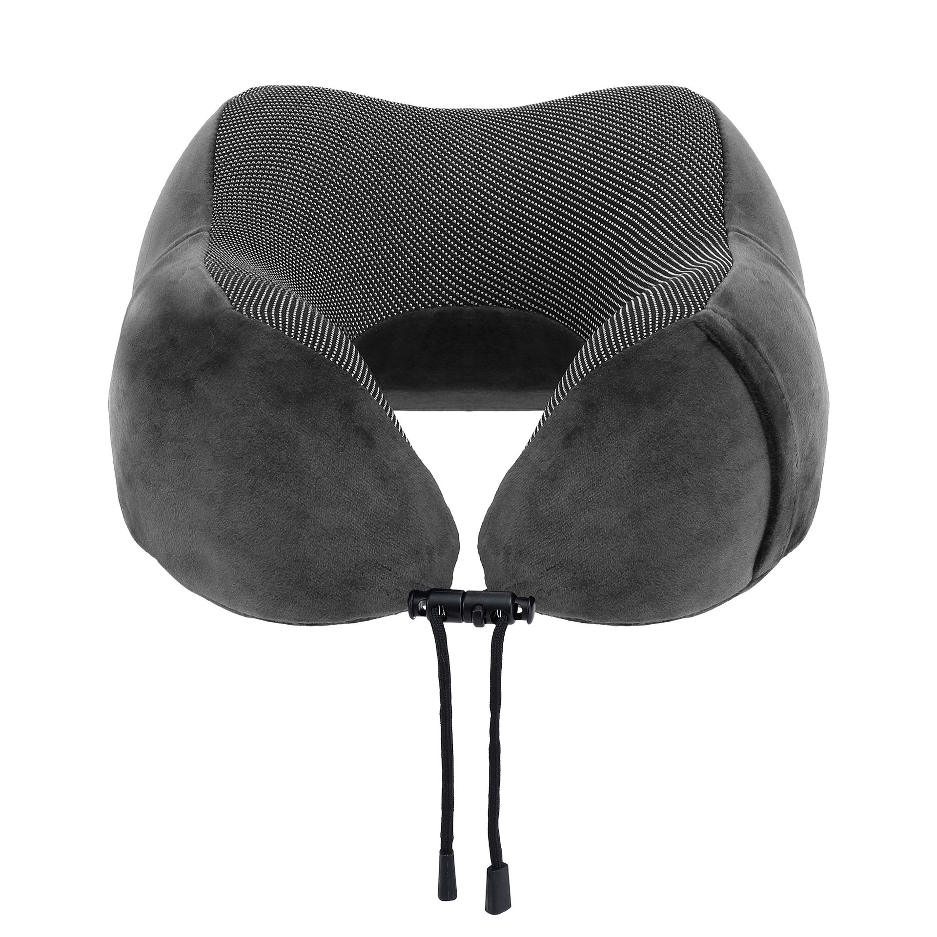 Wanderlite Travel Pillow for Airplanes Memory Foam Neck Pillows for Traveling, Soft & Washable Cover with Storage Bag, Portable Plane Accessories for Airplanes Offices Cars, Grey Awezingly