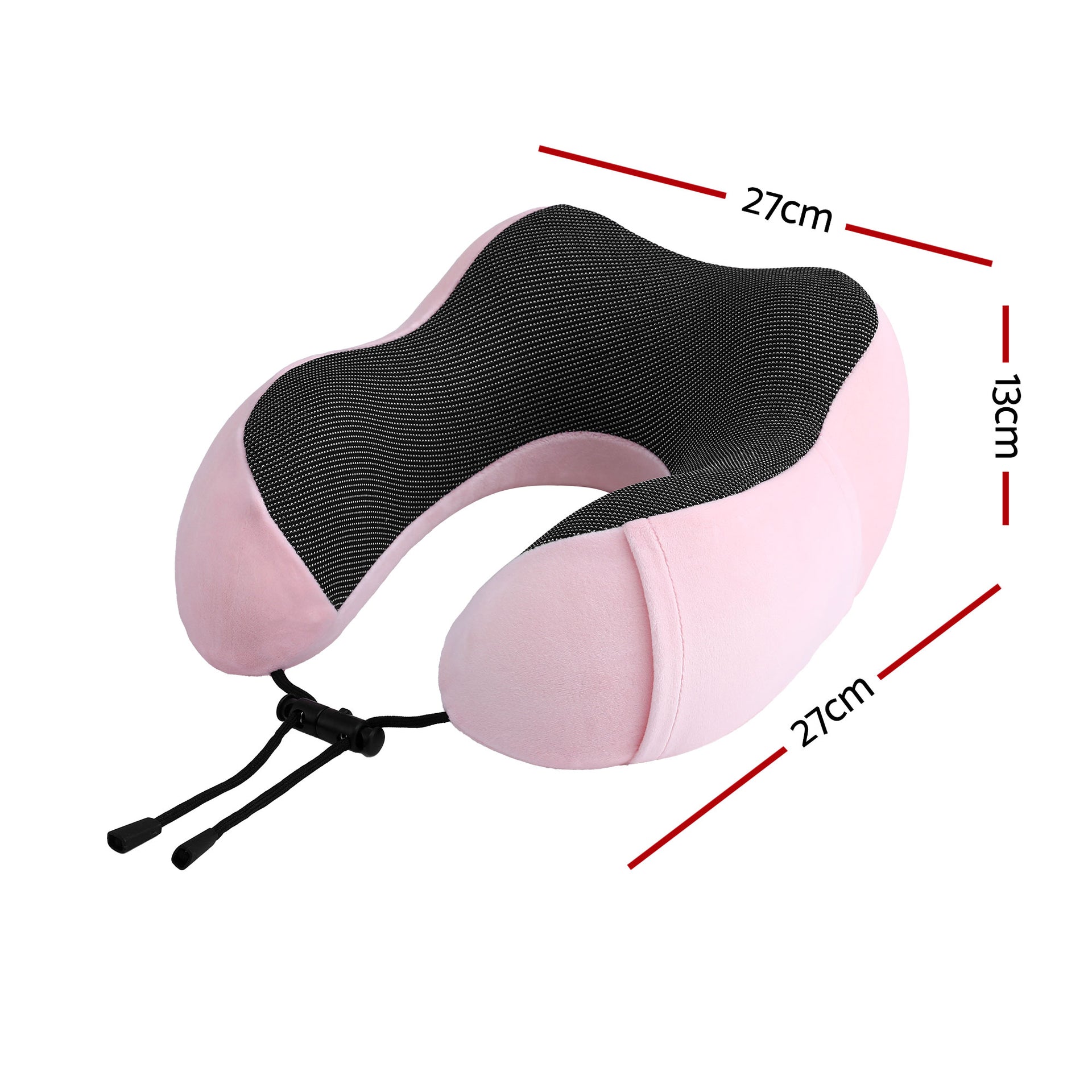 Wanderlite Travel Pillow for Airplanes Memory Foam Neck Pillows for Traveling, Soft & Washable Cover with Storage Bag, Portable Plane Accessories for Airplanes Offices Cars, Pink Awezingly