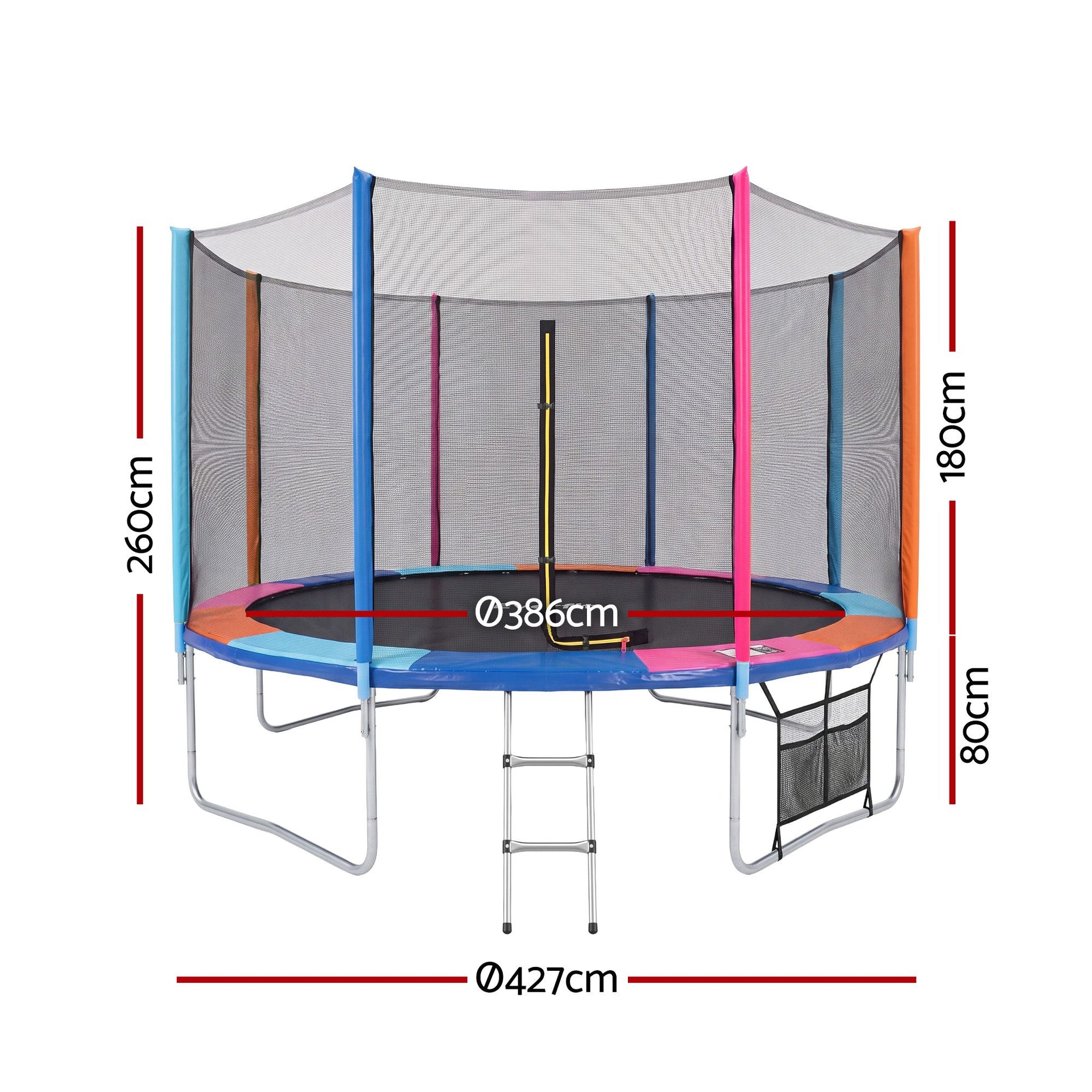 Everfit 14FT Kids Trampoline Rebounder with Enclosure Net Storage Bag Awezingly