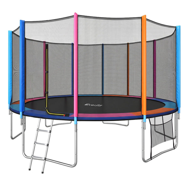 Everfit 16FT Kids Trampoline Rebounder with Enclosure Net Storage Bag Awezingly