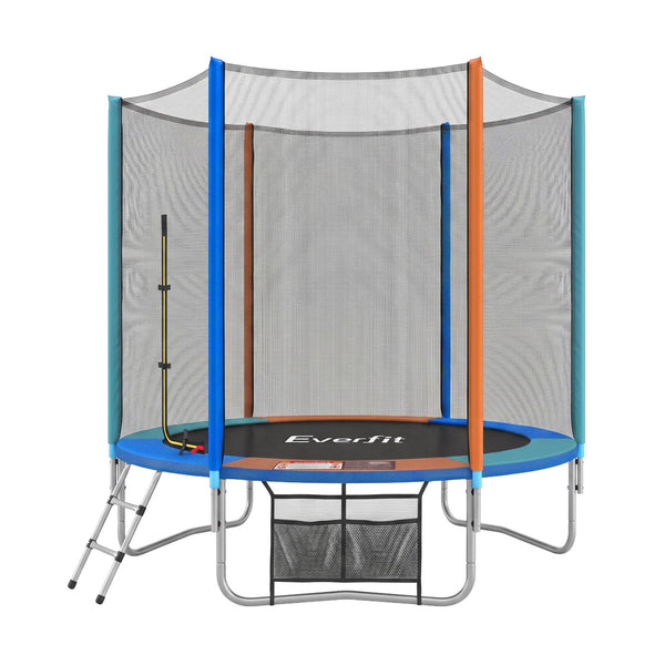 Everfit 6FT Kids Trampoline Rebounder with Enclosure Net Storage Bag Awezingly