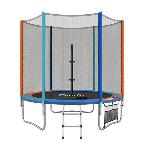 Everfit 6FT Kids Trampoline Rebounder with Enclosure Net Storage Bag Awezingly