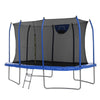Everfit 12FT Trampoline Kids Rectangle Rebounder with Basketball Set Safety Net