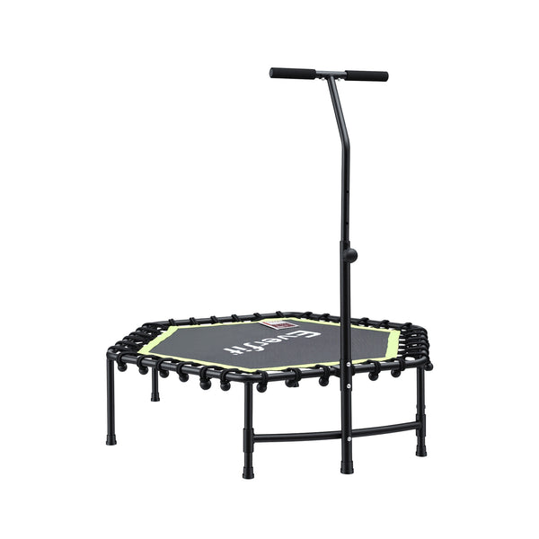 Everfit 48inch Hexagon Fitness Trampoline Rebounder Adjustable Handrail Green