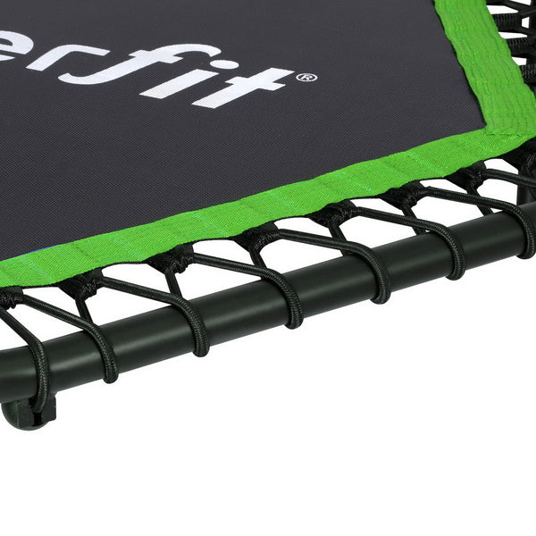 Everfit 48inch Hexagon Fitness Trampoline Rebounder Adjustable Handrail Green Everfit