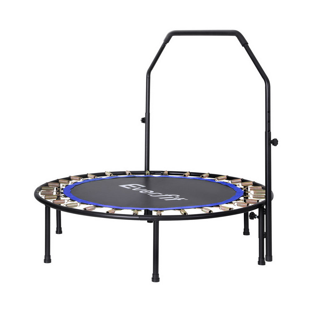 Everfit 48inch Round Trampoline Kids Exercise Fitness Adjustable Handrail Blue Everfit