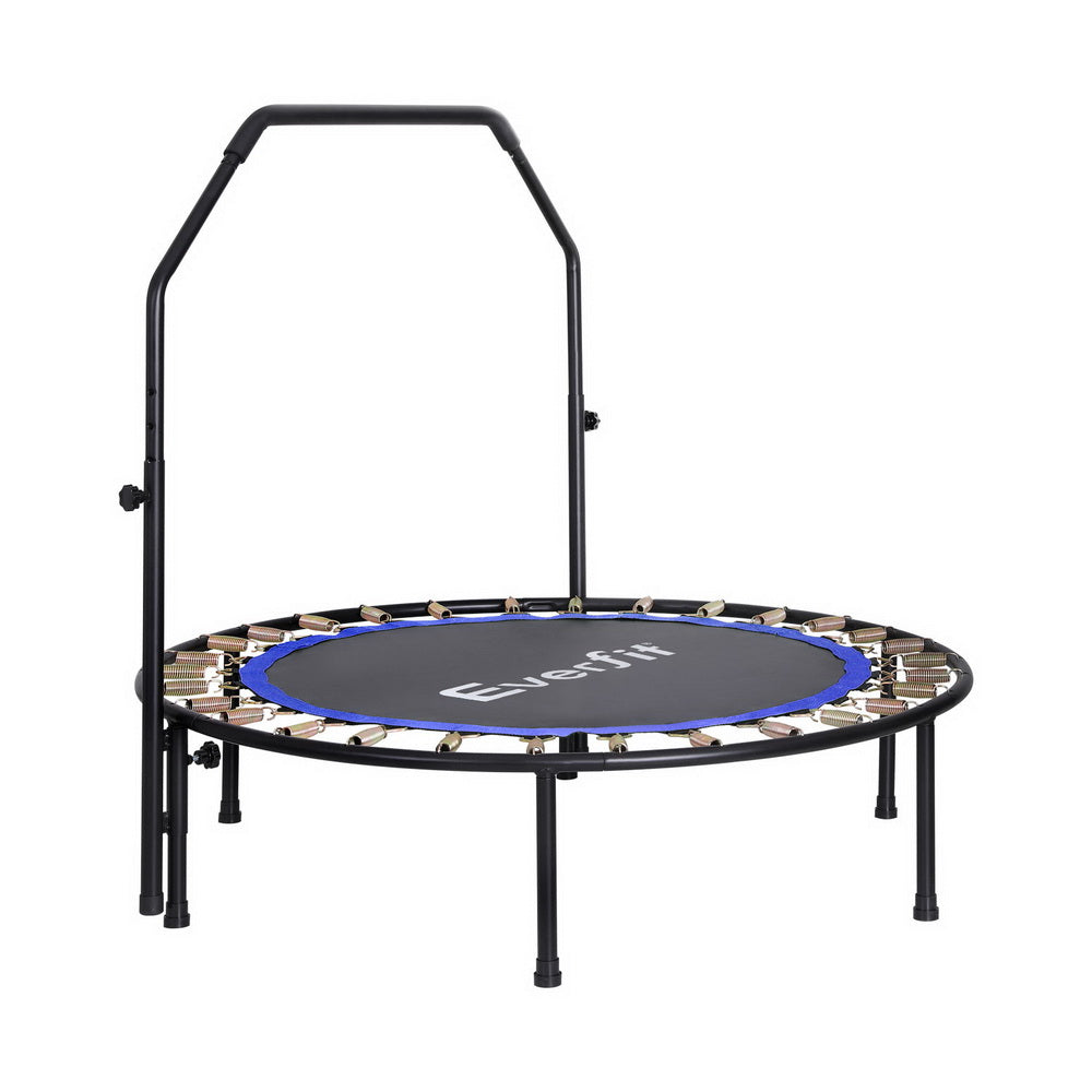 Everfit 48inch Round Trampoline Kids Exercise Fitness Adjustable Handrail Blue Everfit