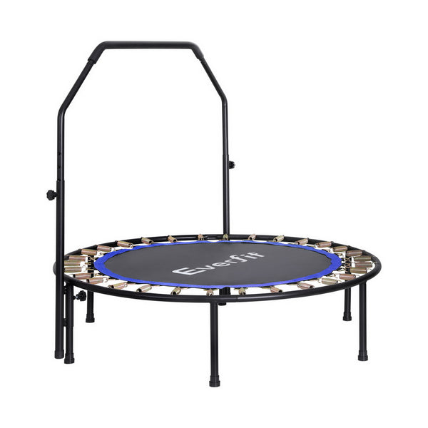 Everfit 48inch Round Trampoline Kids Exercise Fitness Adjustable Handrail Blue Everfit