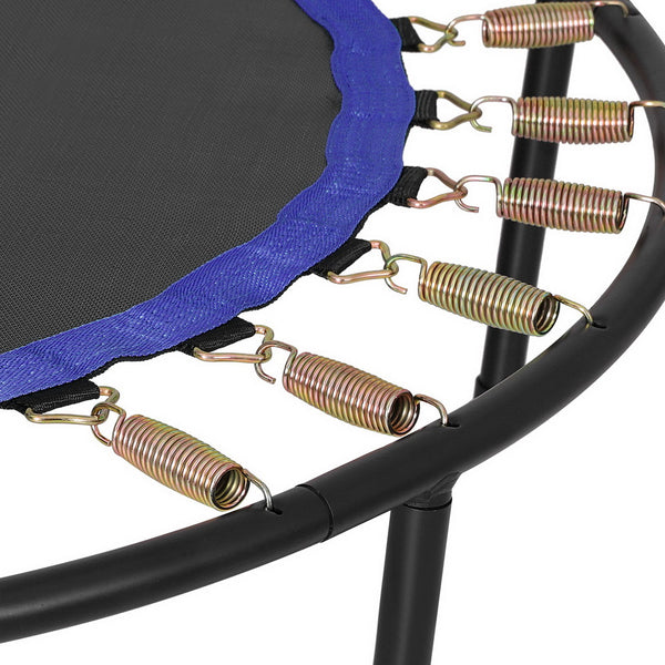 Everfit 48inch Round Trampoline Kids Exercise Fitness Adjustable Handrail Blue Everfit