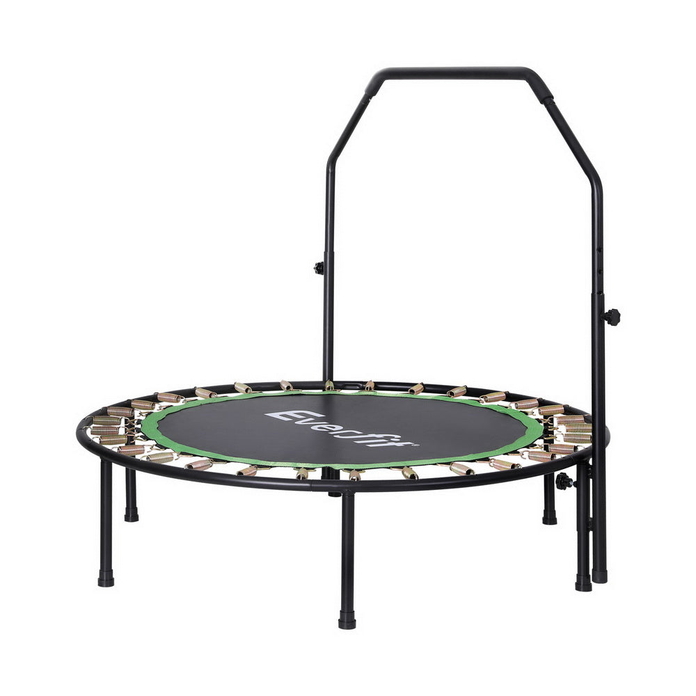 Everfit 48inch Round Trampoline Kids Exercise Fitness Adjustable Handrail Green Everfit
