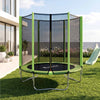 Everfit 6FT Kids Trampoline Round Rebounder with Enclosure Net Green