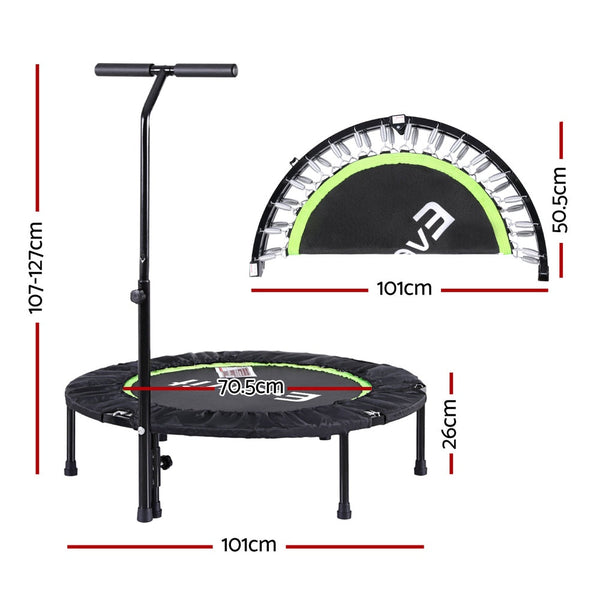 Everfit 40inch Fitness Foldable Trampoline Jumping Rebounder Home Gym Handrail Everfit