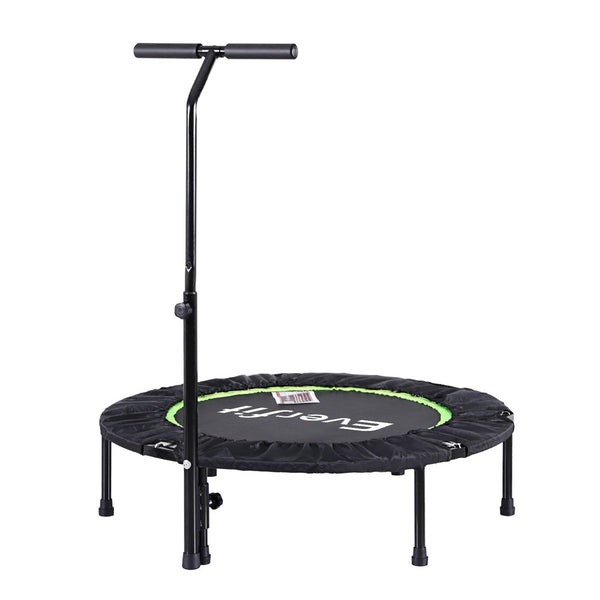 Everfit 40inch Fitness Foldable Trampoline Jumping Rebounder Home Gym Handrail Everfit