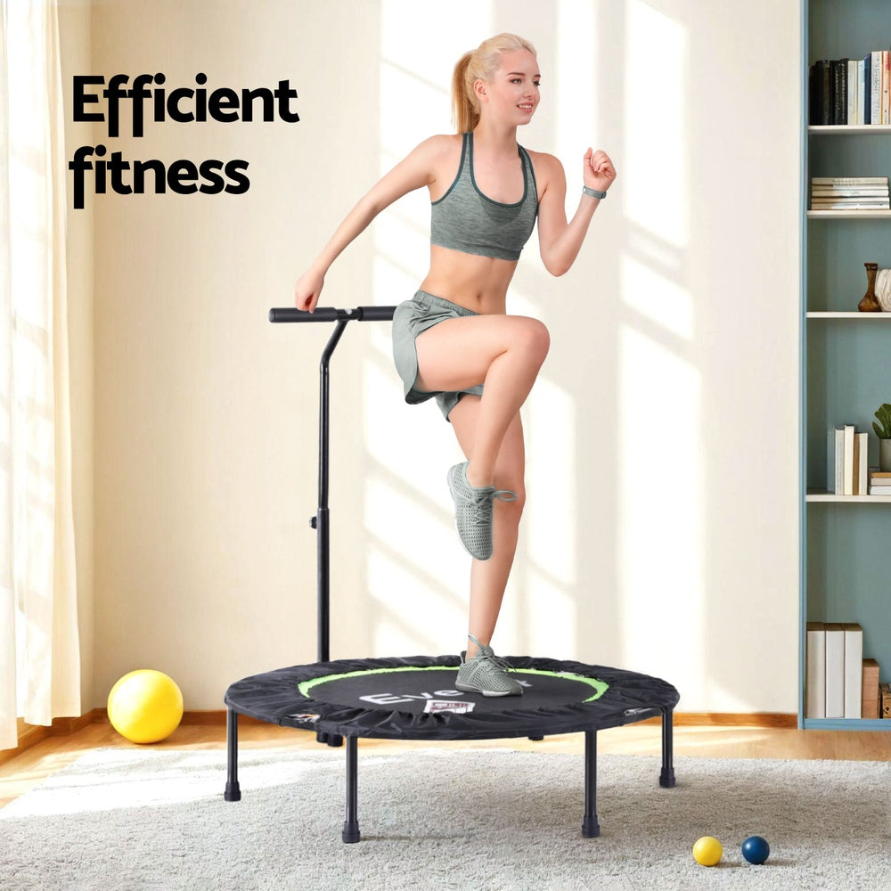 Everfit 40inch Fitness Foldable Trampoline Jumping Rebounder Home Gym Handrail Everfit