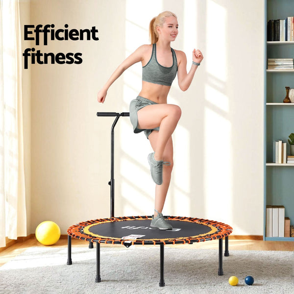 Everfit 48inch Fitness Foldable Trampoline Jumping Rebounder Home Gym Handrail Everfit