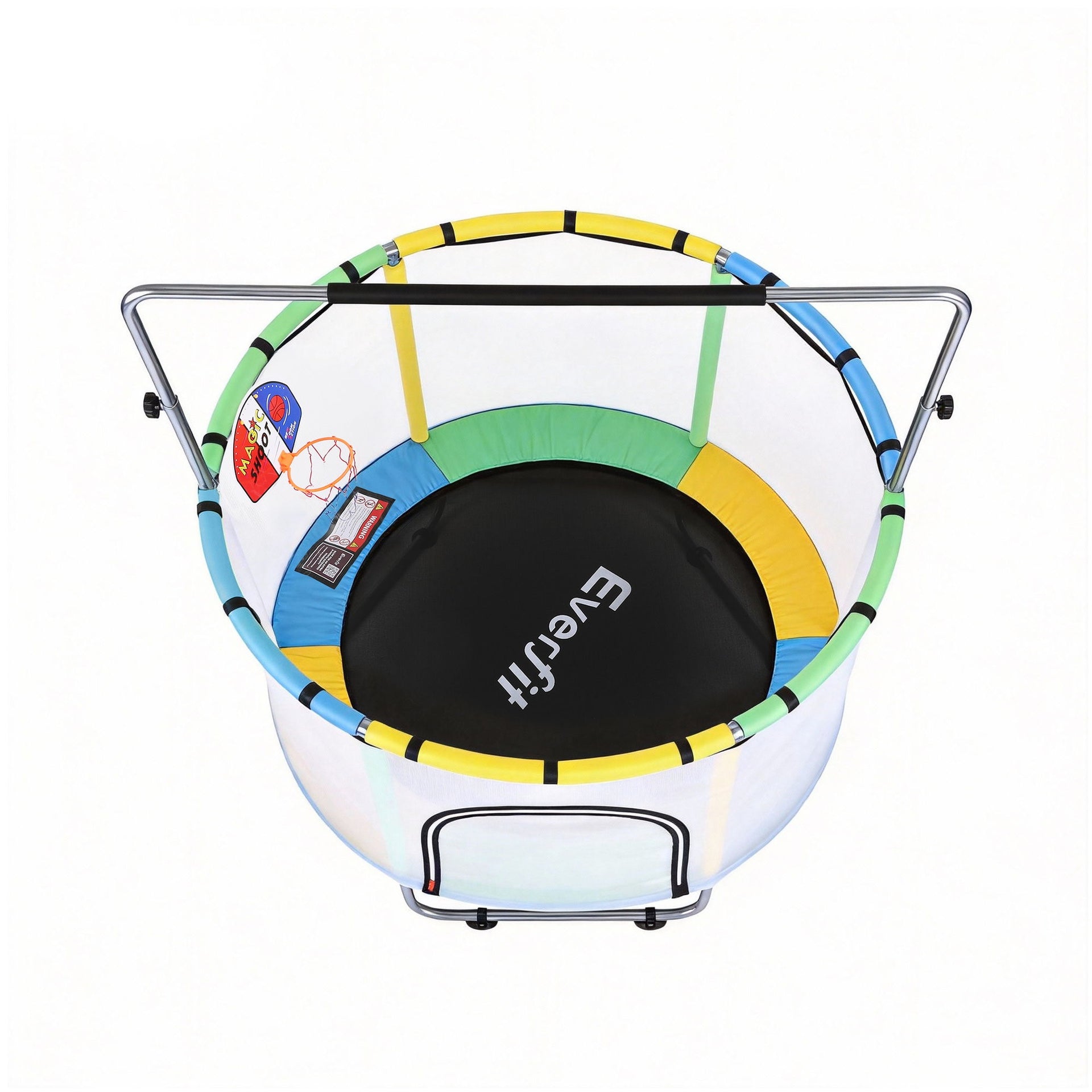 Everfit 55inch Trampoline Kids Rebounder with Basketball Set Sandbag Boxing Game Awezingly