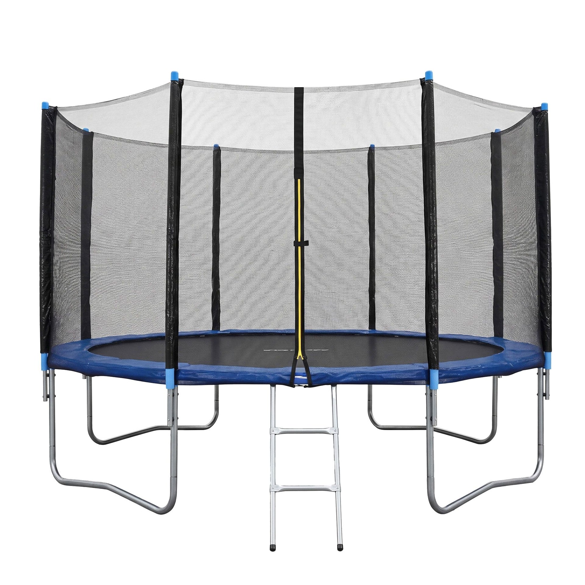 Everfit 12FT Kids Trampoline with Blue Tent Cover Ladder Rebounder Outdoor Toys Awezingly