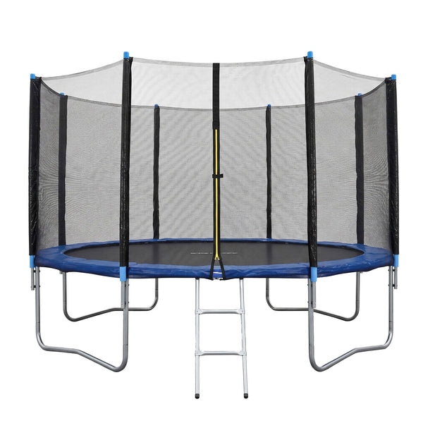 Everfit 12FT Kids Trampoline with Blue Tent Cover Ladder Rebounder Outdoor Toys Awezingly