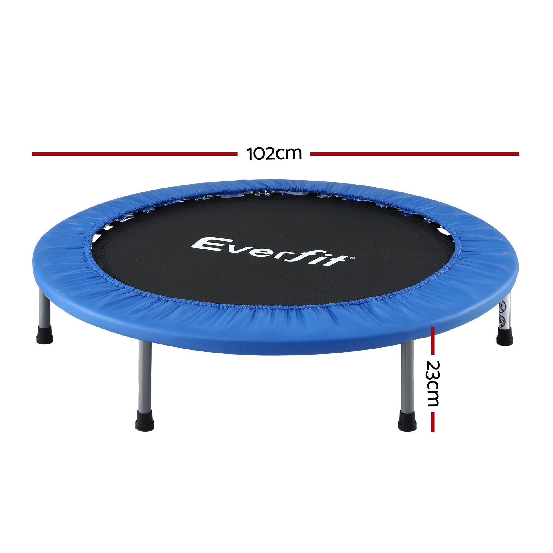 Everfit 40-Inch Fitness Trampoline Rebounder Mini Round Trampoline Home Workouts Awezingly