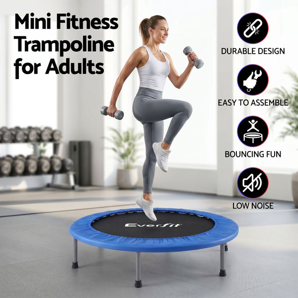 Everfit 40-Inch Fitness Trampoline Rebounder Mini Round Trampoline Home Workouts Awezingly