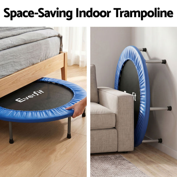 Everfit 40-Inch Fitness Trampoline Rebounder Mini Round Trampoline Home Workouts Awezingly