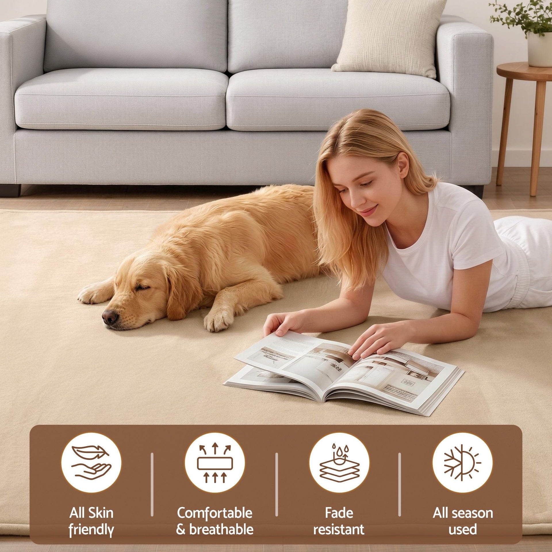 Artiss Tatami Mat Floor Mattress 3cm Thick Futon Mattresses Mellow Mat Rugs Living Room Beige Awezingly