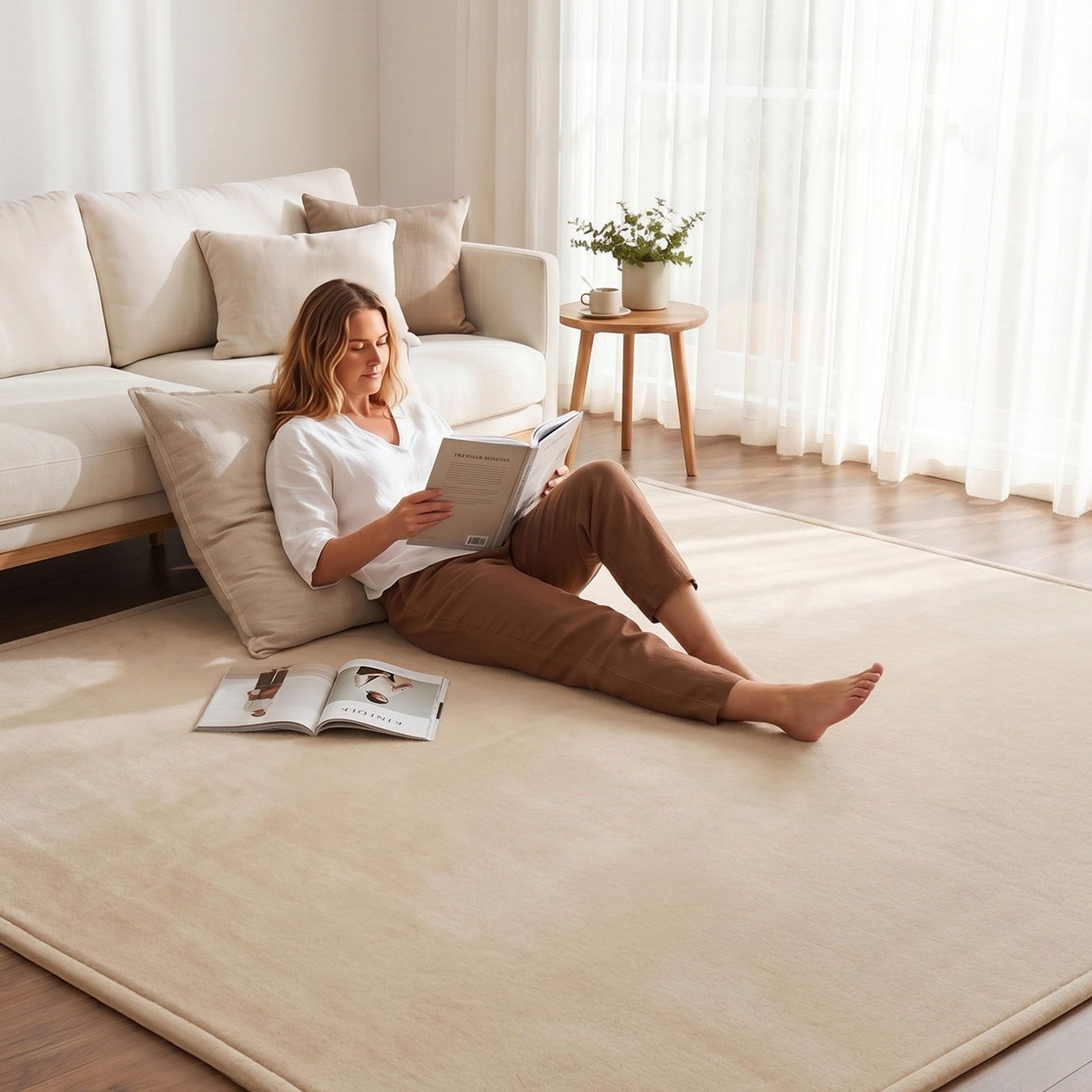 Artiss Tatami Mat Floor Mattress 3cm Thick Futon Mattresses Mellow Mat Rugs Living Room Beige Awezingly