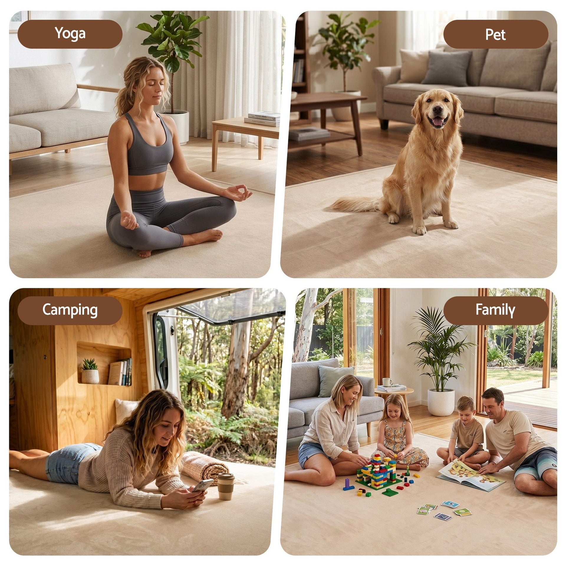 Artiss Tatami Mat Floor Mattress 3cm Thick Futon Mattresses Mellow Mat Rugs Living Room Beige Awezingly