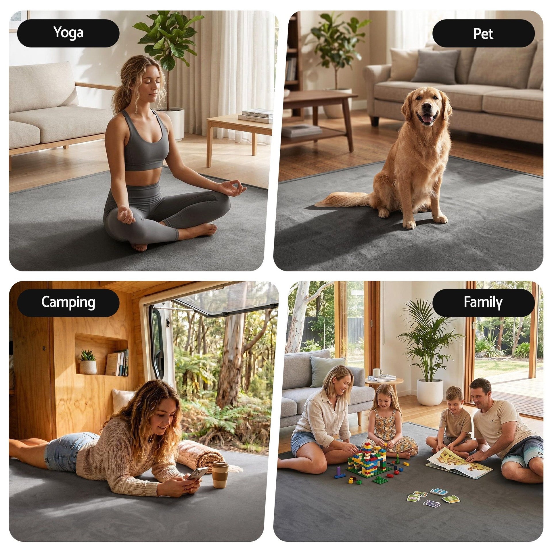 Artiss Tatami Mat Floor Mattress 3cm Thick Futon Mattresses Mellow Mat Rugs Living Room Grey Awezingly