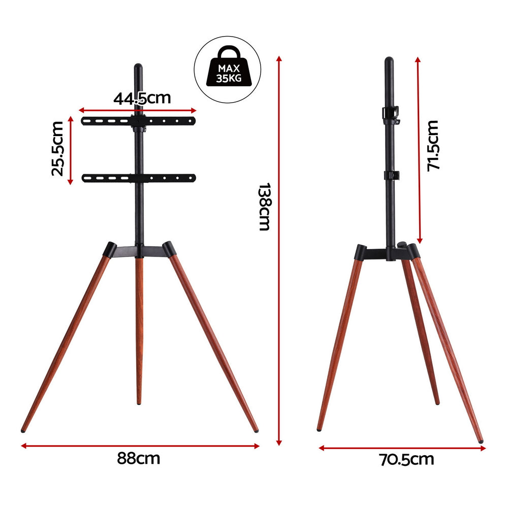 Artiss TV Stand 32-65 inch LED LCD Screen Wooden Tripod Easel Height Adjustable Awezingly