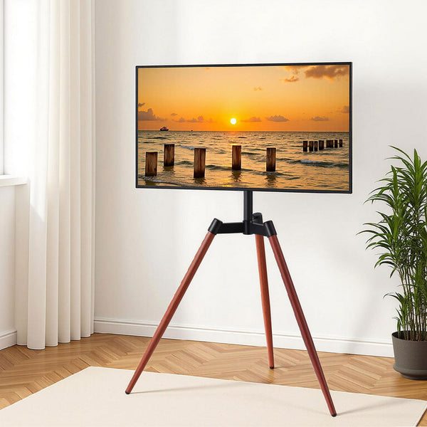 Artiss TV Stand 32-65 inch LED LCD Screen Wooden Tripod Easel Height Adjustable Awezingly