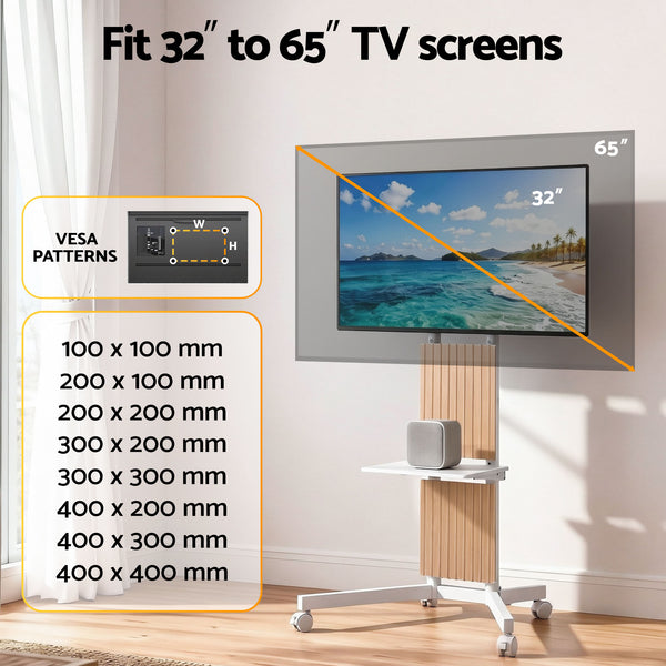 Artiss Mobile TV Floor Stand for 32-65