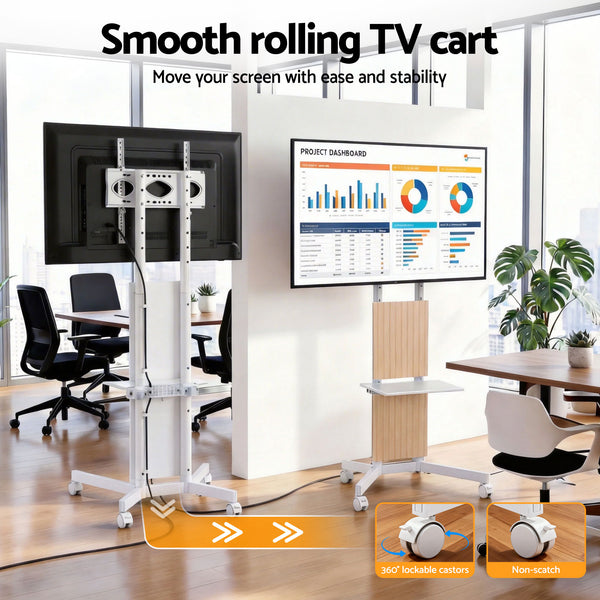 Artiss Mobile TV Floor Stand for 32-65