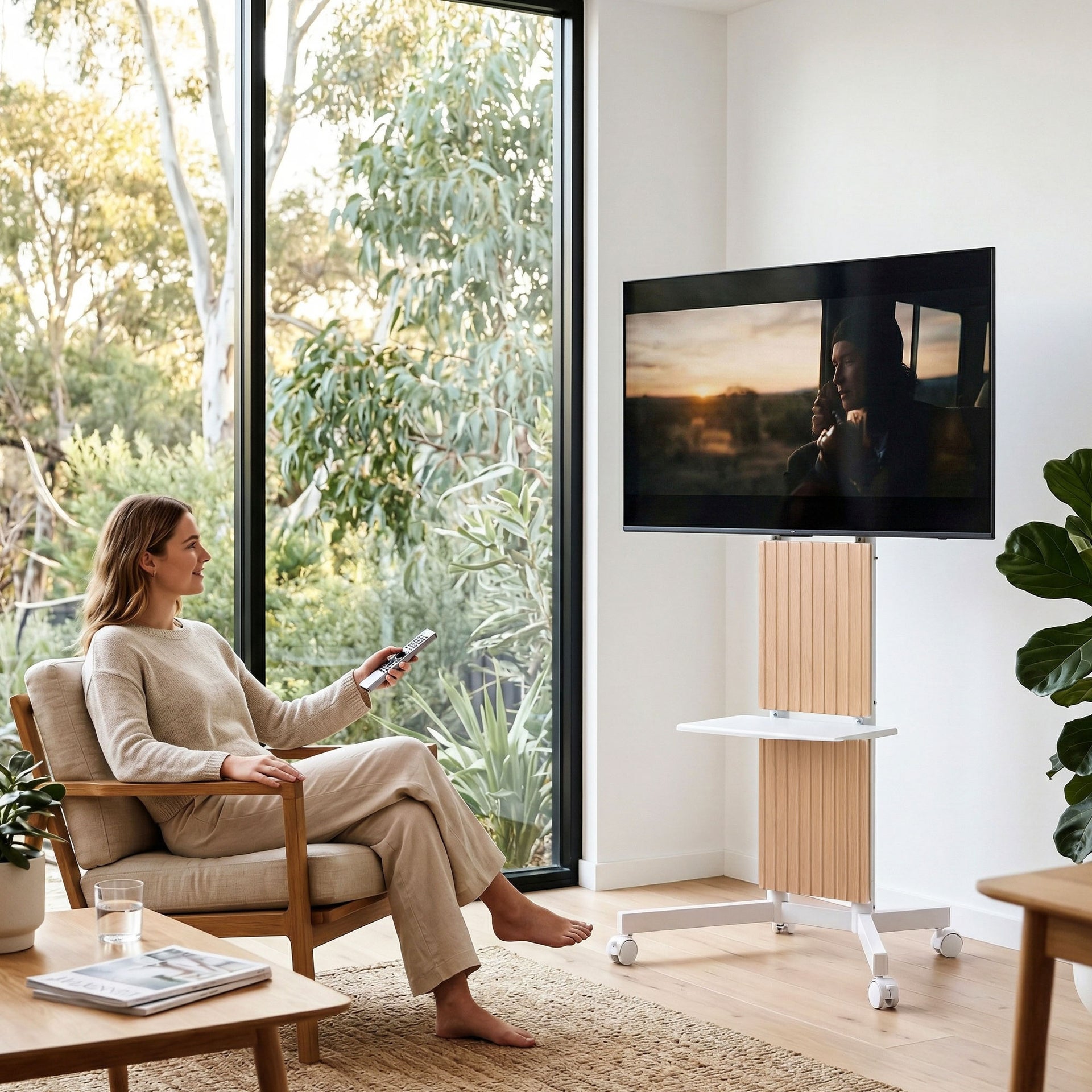 Artiss Mobile TV Floor Stand for 32-65