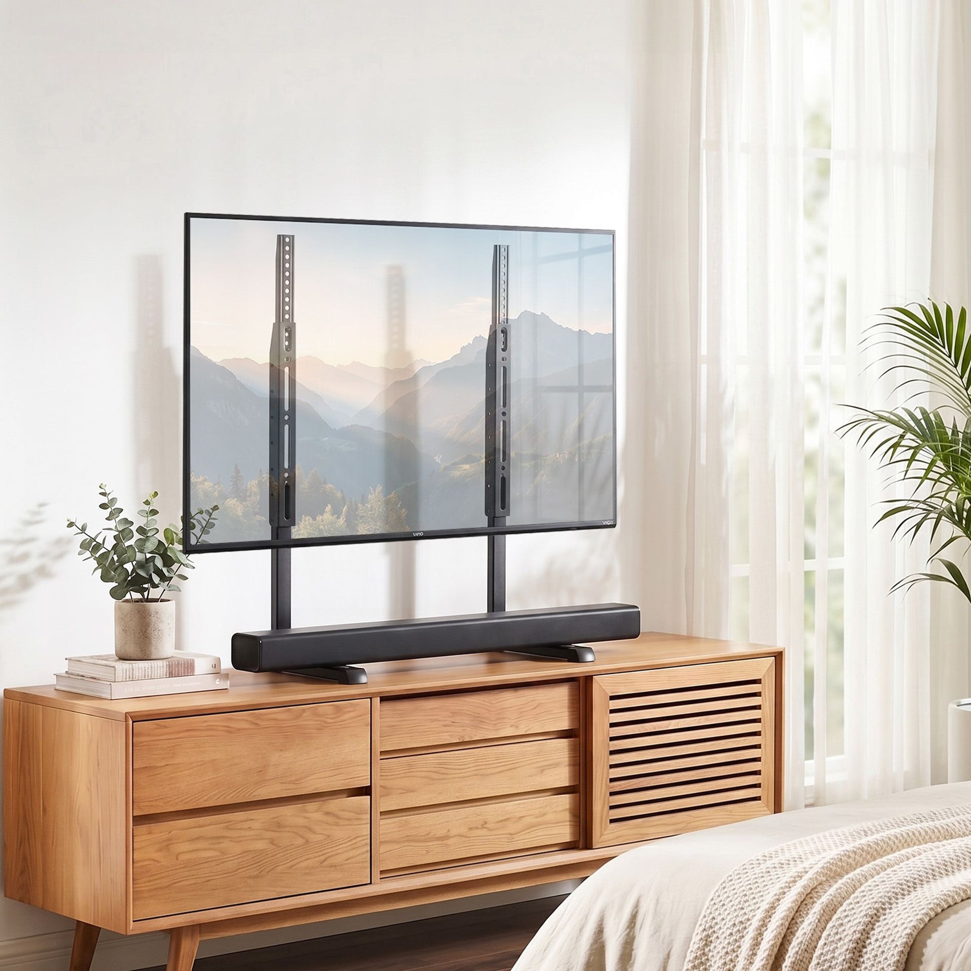 Artiss Universal TV Stand for 24-86 inch TVs LED Screen Table Top Desktop Mount Awezingly