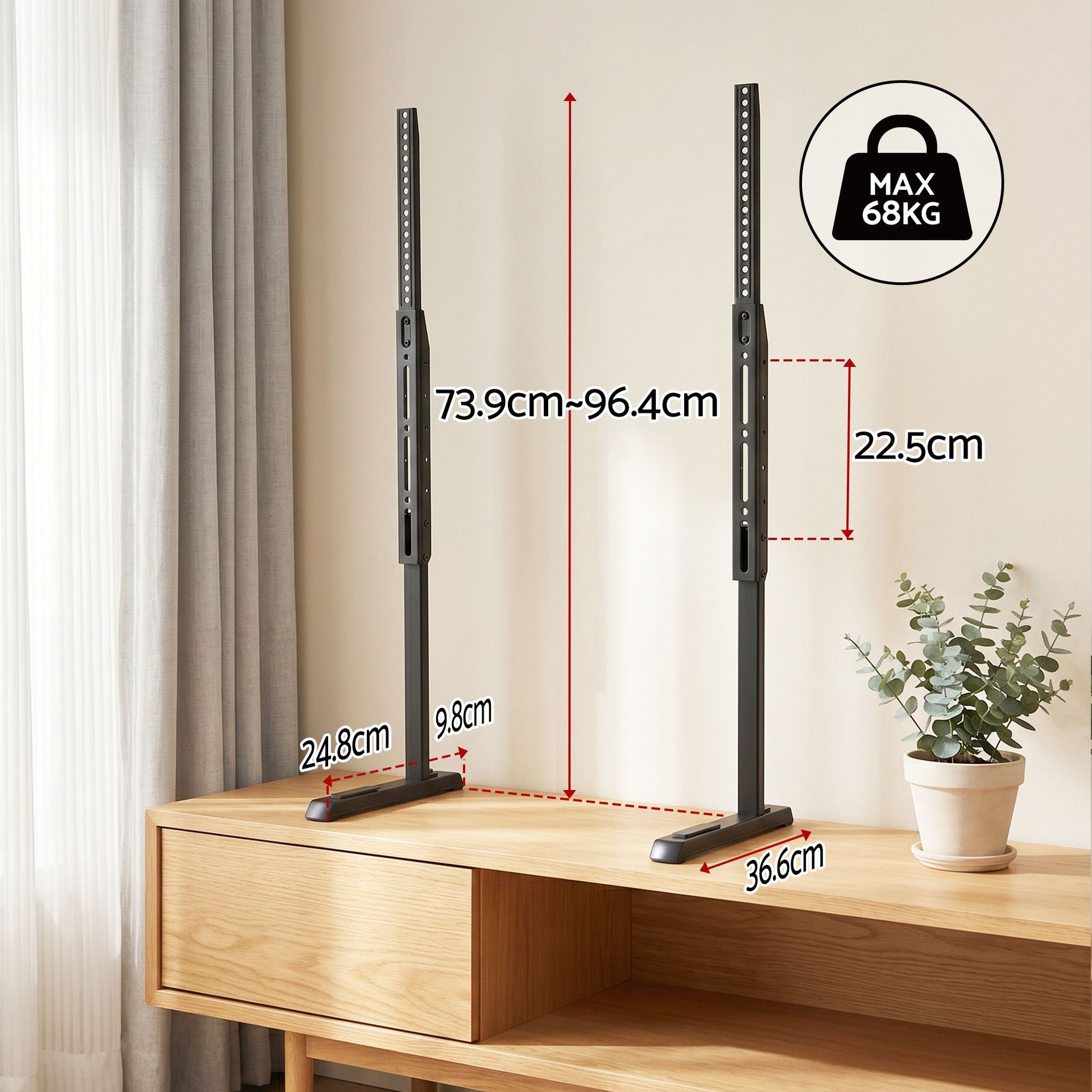 Artiss Universal TV Stand for 24-86 inch TVs LED Screen Table Top Desktop Mount Awezingly