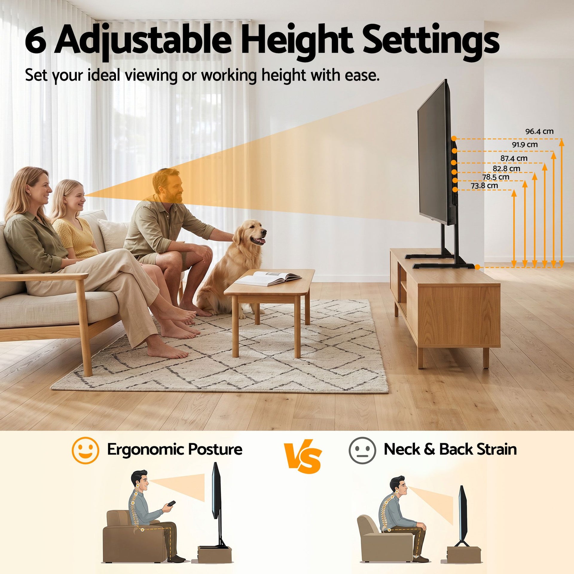 Artiss Universal TV Stand for 24-86 inch TVs LED Screen Table Top Desktop Mount Awezingly