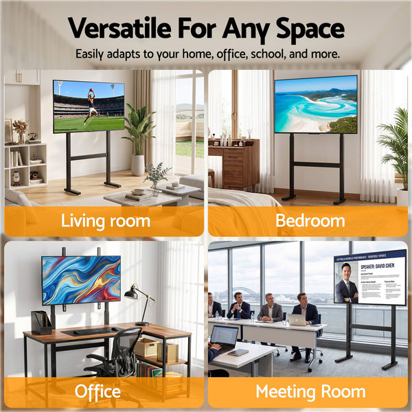 Artiss Universal Floor TV Stand for 32-100 Inch Screens Heavy Duty 40kg Capacity Awezingly