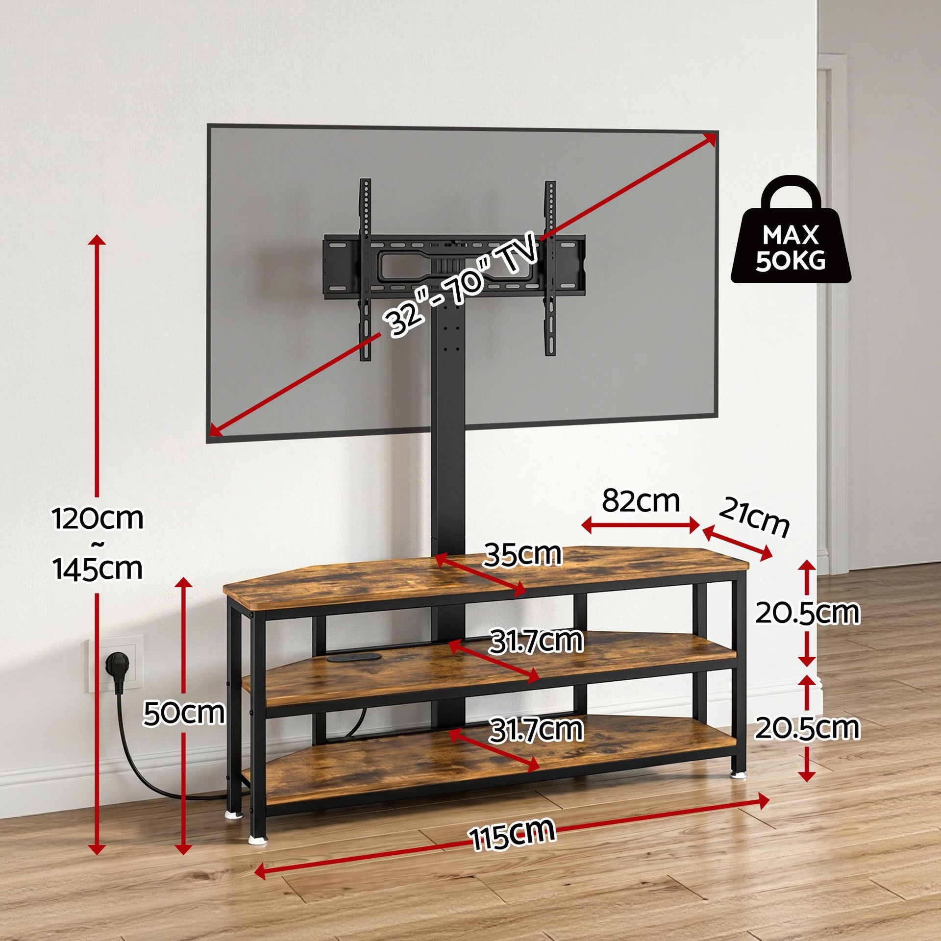 Artiss Corner TV Stand 32-70