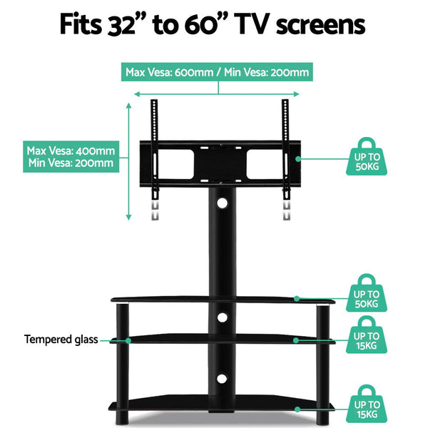Artiss 3 Tier Floor TV Stand with Bracket Shelf Mount Artiss