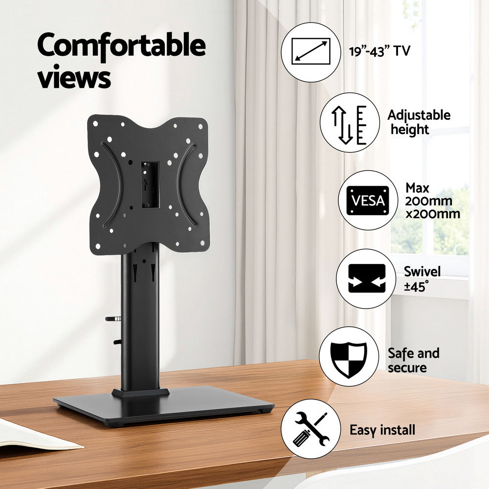 Artiss TV Stand Bracket for 19 - 43 inch TVs Table Top Desktop Universal Swivel Awezingly