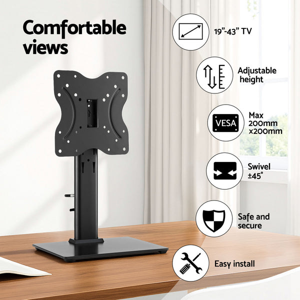 Artiss TV Stand Bracket for 19 - 43 inch TVs Table Top Desktop Universal Swivel Awezingly
