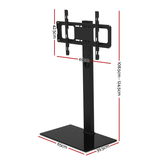 Artiss Floor TV Stand Brakcket Mount Swivel Height Adjustable 32 to 70 Inch Black Artiss