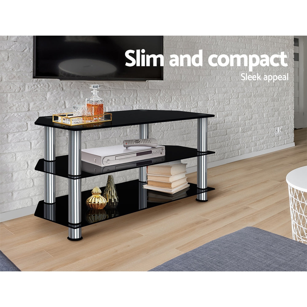 Artiss TV Stand Entertainment Unit Media Cabinet Temptered Glass 3 Tiers Artiss