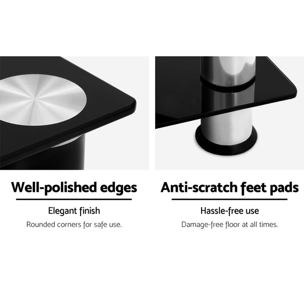 Artiss TV Stand Entertainment Unit Media Cabinet Temptered Glass 3 Tiers Artiss