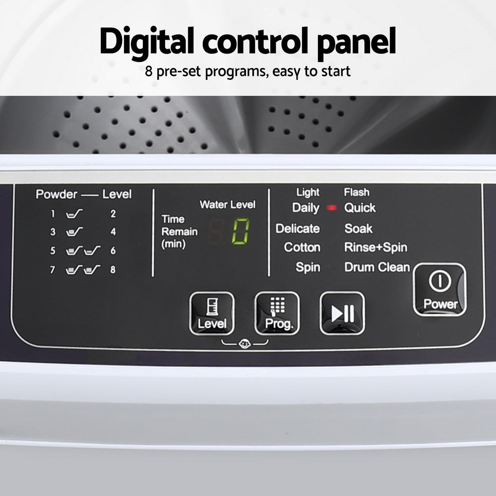 Devanti 6kg Top Load Washing Machine White DEVANTI