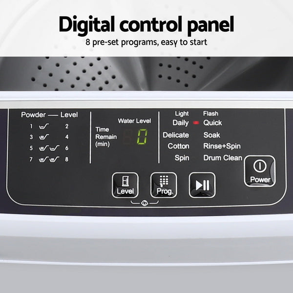 Devanti 6kg Top Load Washing Machine White DEVANTI