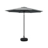 Instahut 2.7m Outdoor Umbrella w/Base Pole Stand Garden Sun Charcoal