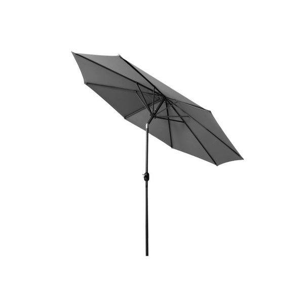 Instahut Outdoor Umbrella 2.7m Beach Pole Garden Tilt Sun Patio UV Charcoal Does Not Apply